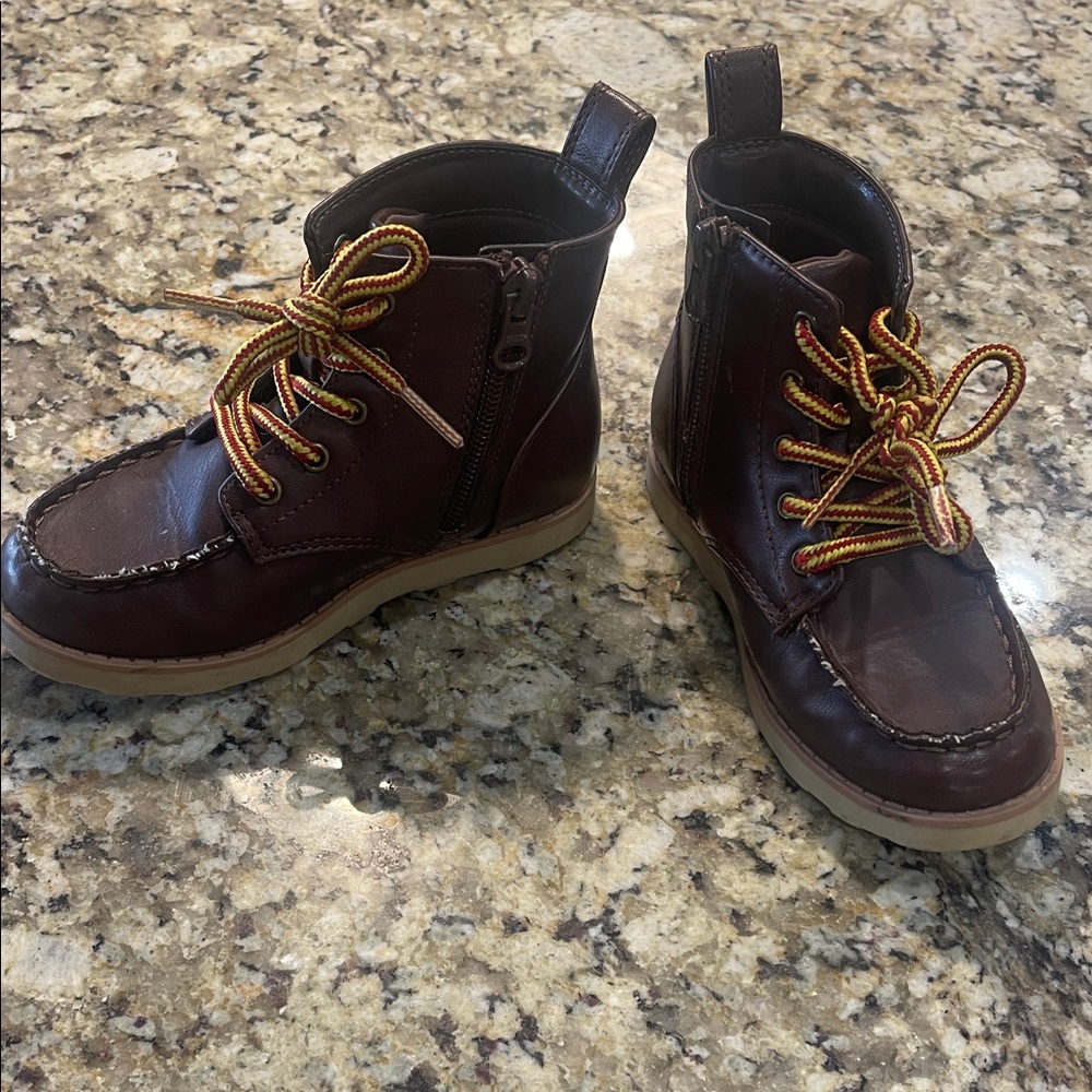 Brown Leather Boys Boots